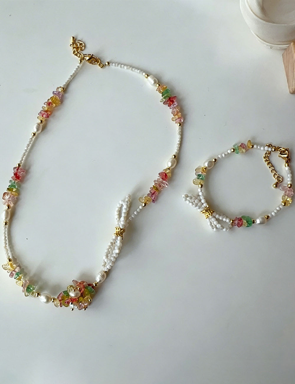Vintage Pearl Bow Necklace - DippedShop Wholesale - #1955