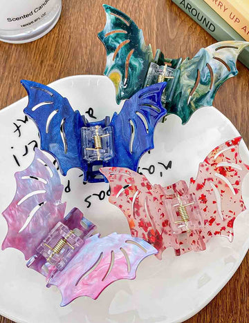 Gothic Halloween Bat Colorful Hair Claw DP25G527