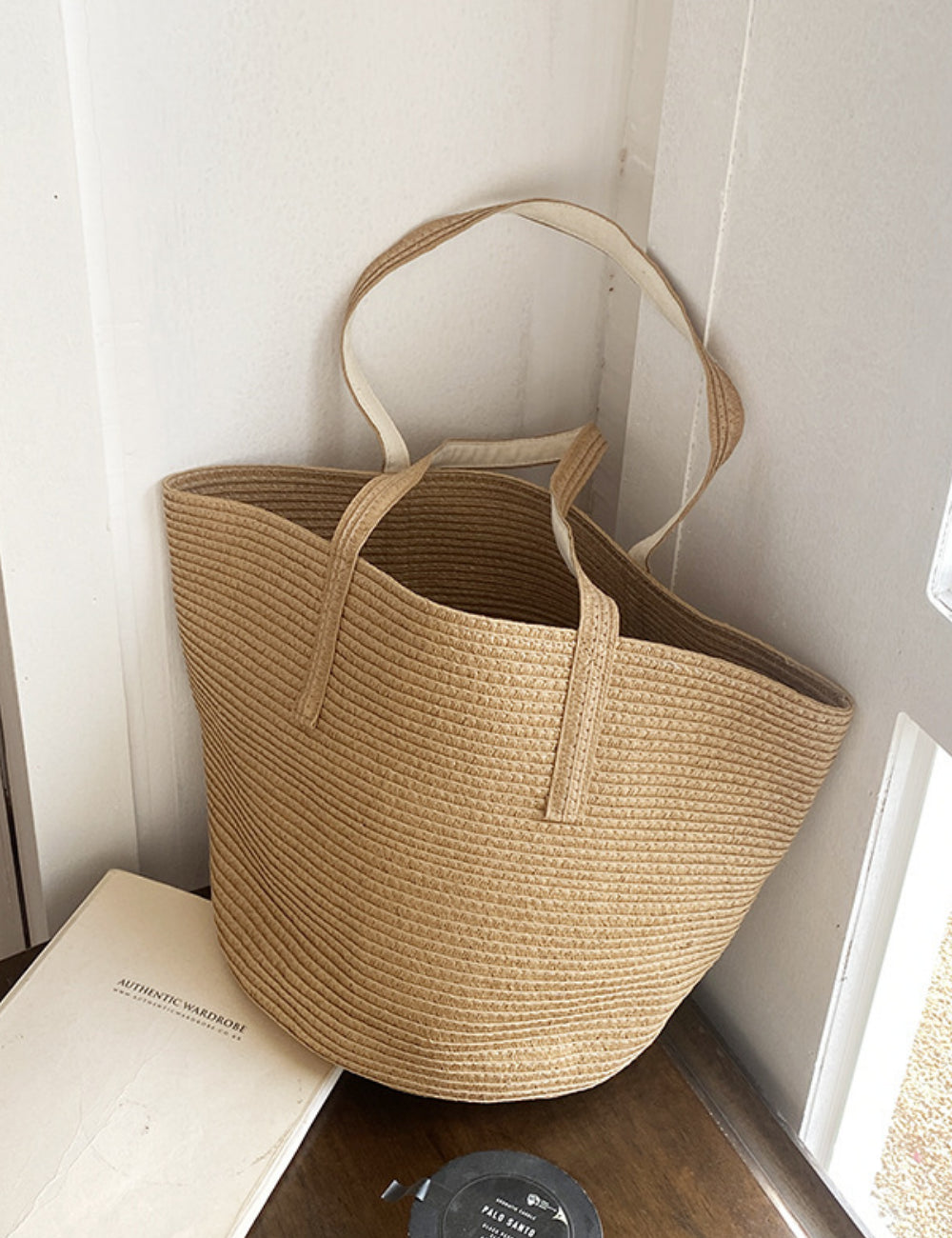 Cute Large Bucket Woven Bag DPWB15