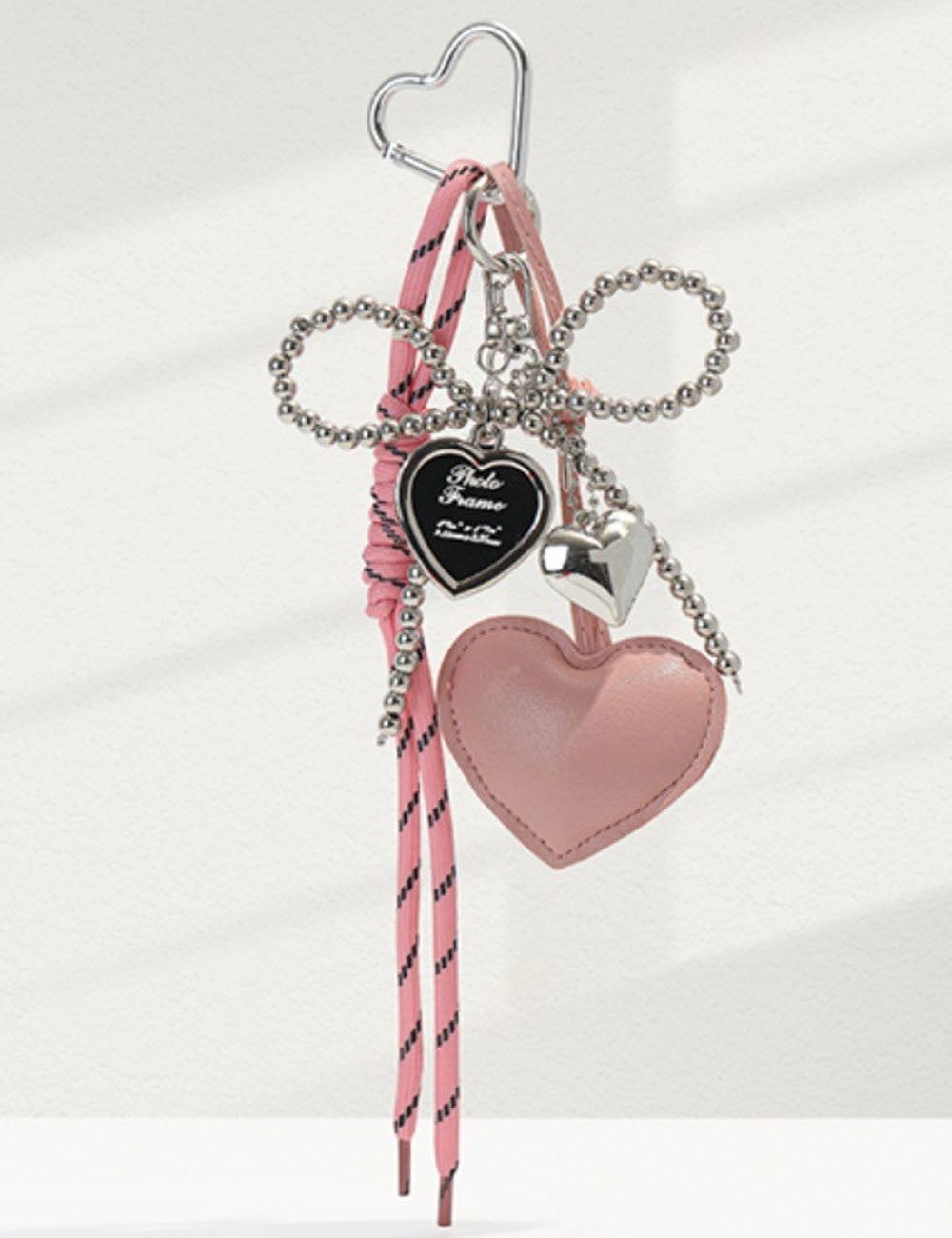 Trendy Leather Heart Braided Rope Bag Charm DP25E489