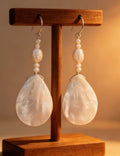 Shell Pearl Dangle Earring - DippedShop Wholesale - #0259