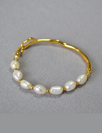 Baroque Pearl Gold Plated Irregular Bracelet DP25E781