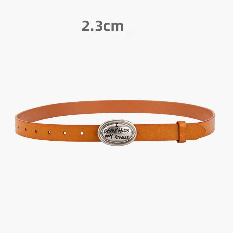 Minimalist Solid Color Leather Waist Belt MK2LEEP6W6JBT34