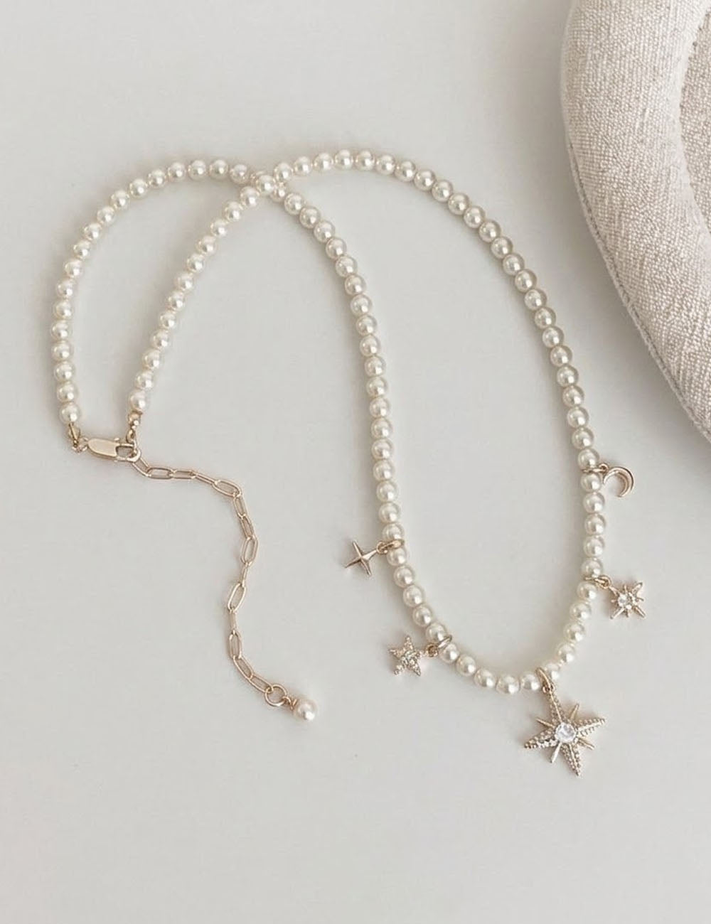 Pearl Chain Pendant Necklace - DippedShop Wholesale - #8419