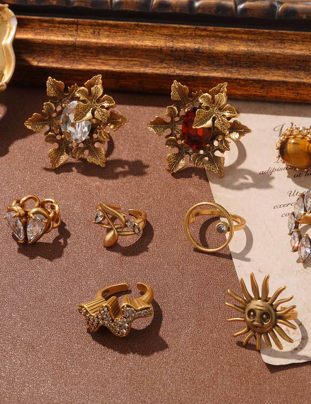 Vintage Irregular Geometric Chunky Band Ring DP25F775