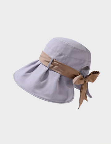 Elegant Bow Knot Wide Brim Bucket Hat 8BK6HAT158T