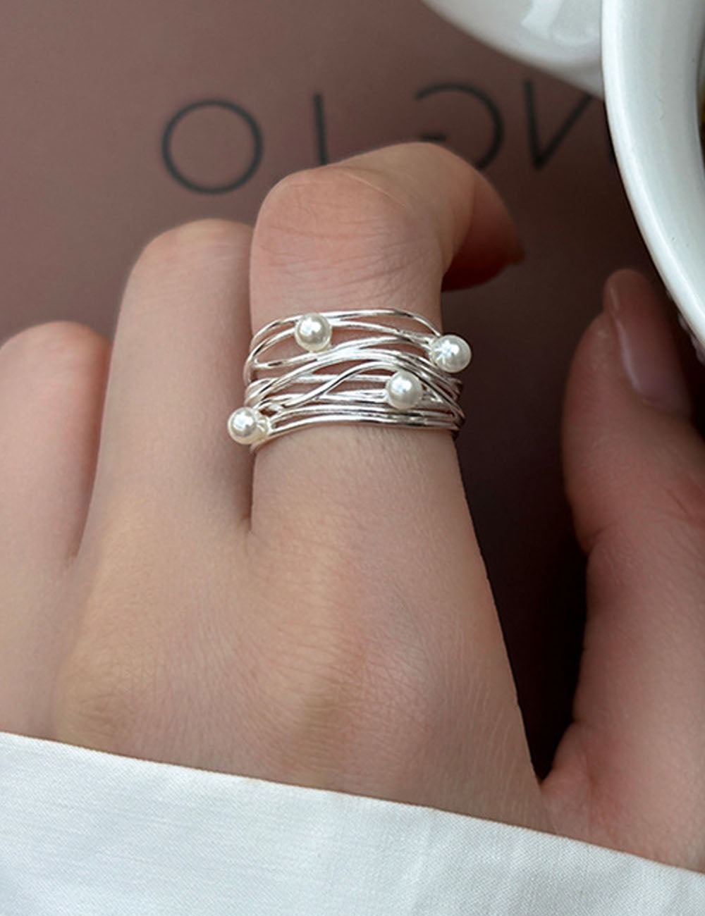 Irregular Pearl Multi-Layer Ring - DippedShop Wholesale - #3987