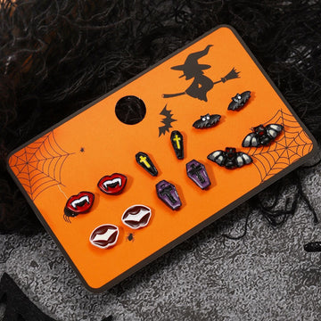 5+ Darkness Bats Vampire Halloween Earrings DPJE2734