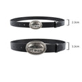 Minimalist Solid Color Leather Waist Belt MK2LEEP6W6JBT34