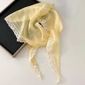 Elegant Lace Trim Breatheable Triangle Head Scarf MK2BW6W6NSI14