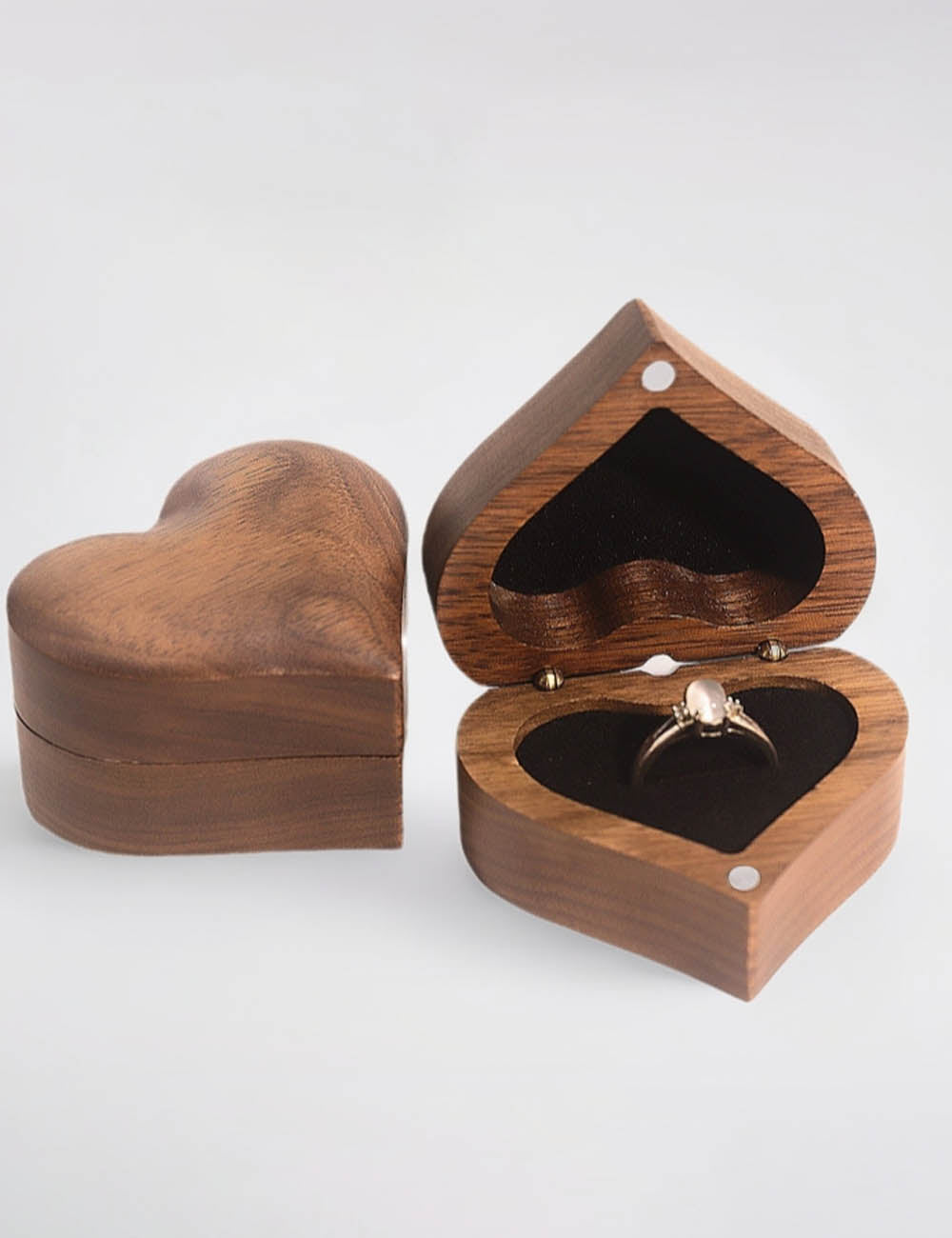 Heart Wooden Ring Box - DippedShop Wholesale - #1187
