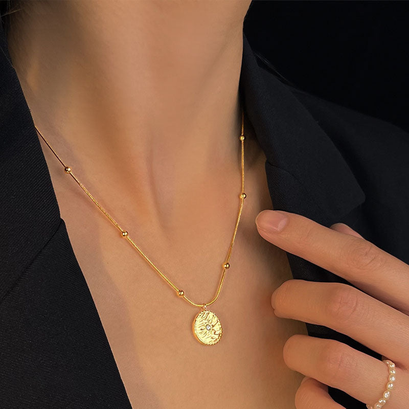 Gold Plated Pendant Necklace - DippedShop Wholesale - #4179