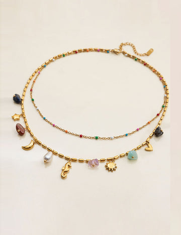 Trendy Double-Layer Choker - DippedShop Wholesale - #6019