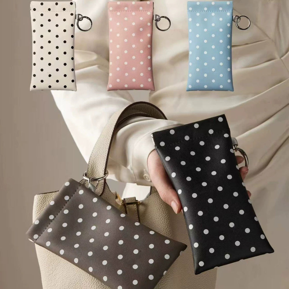 Retro Polka Dots Sunglasses Case - DippedShop Wholesale - #6419