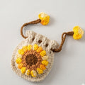 Funny Crochet Sunflower Drawstring Mini Coin Purse MK2CCR6W10BBG427