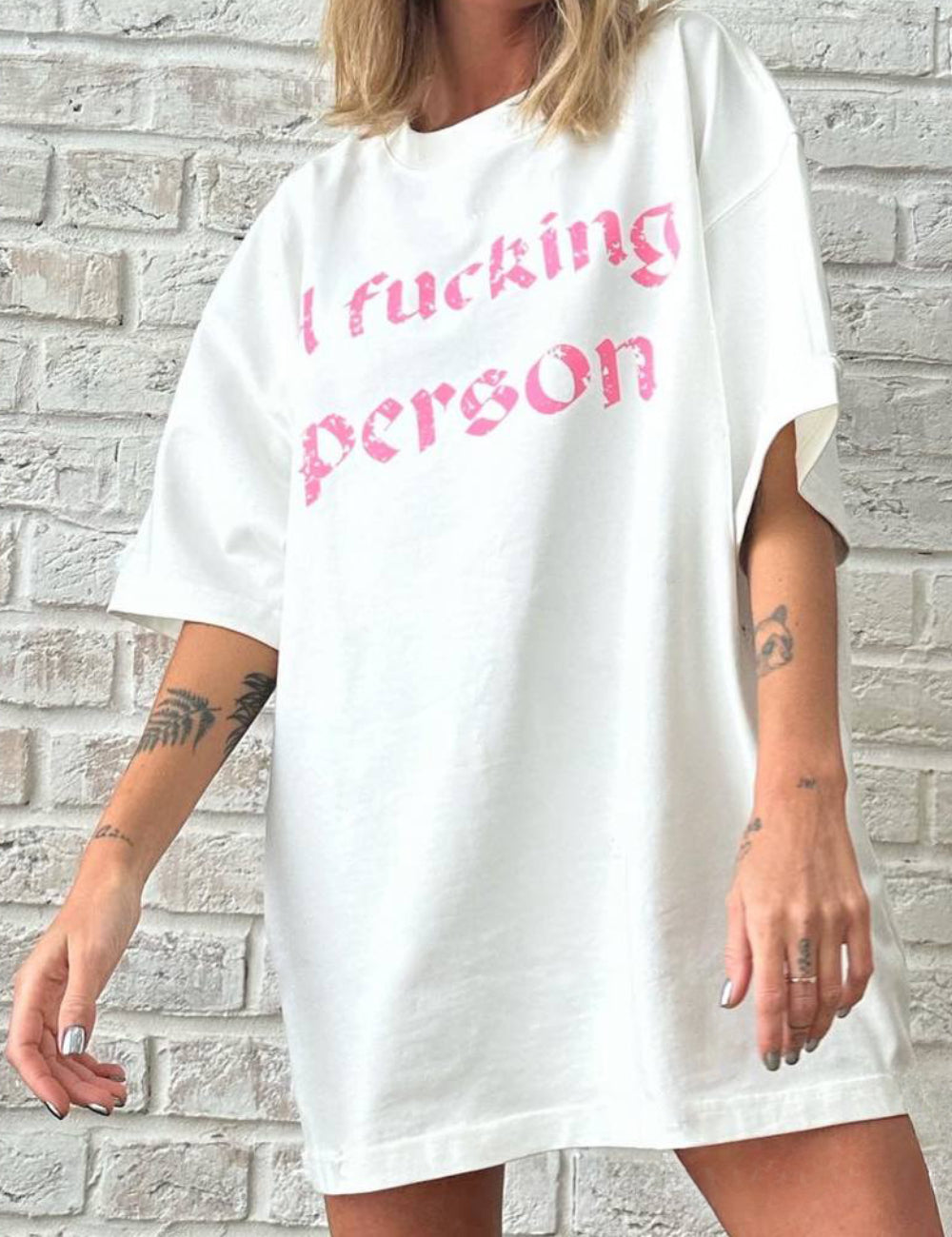 Round Neck Print Loose Short Sleeves Top DP25B445