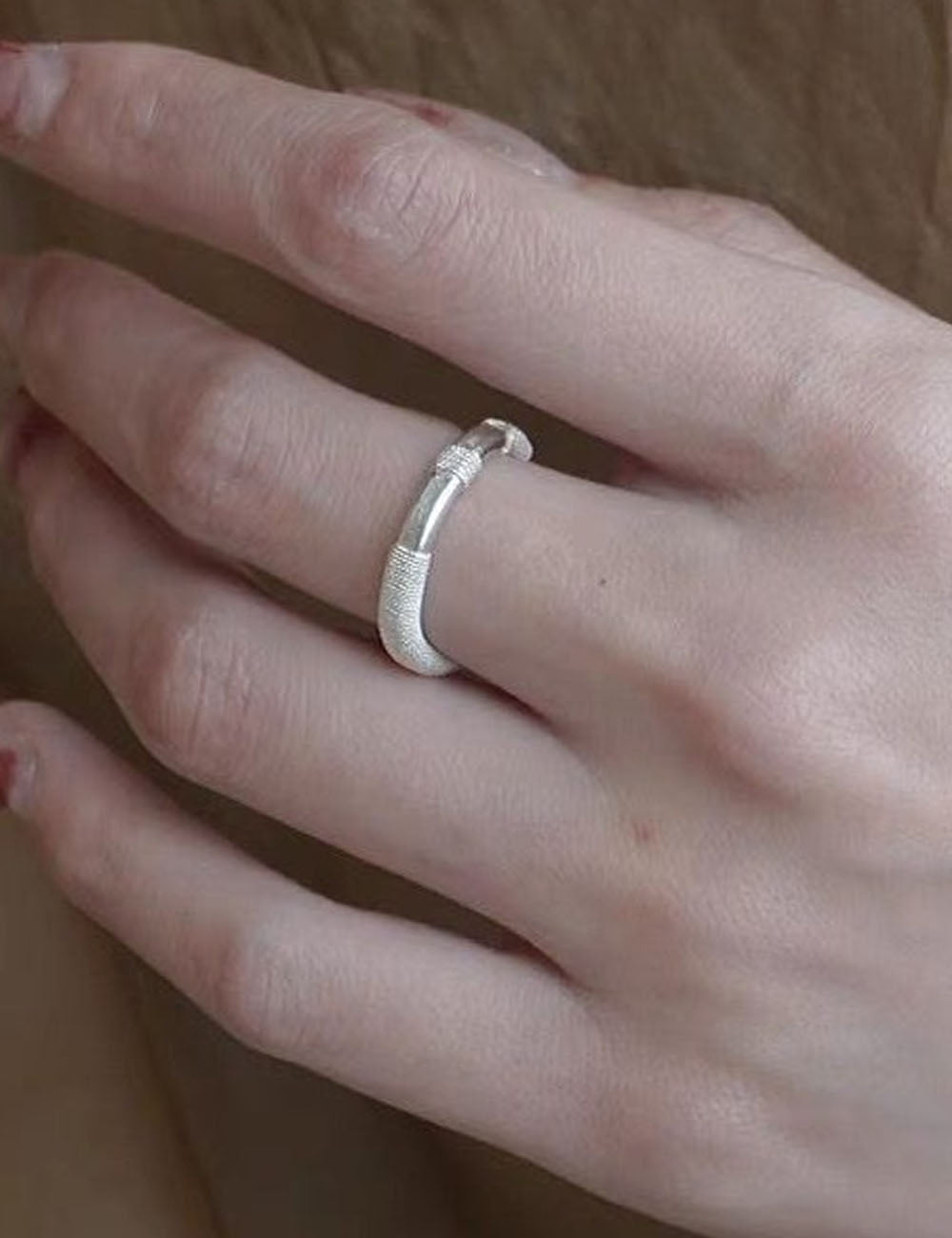 Minimalist Silver Filigree Ring - DippedShop Wholesale - #1395