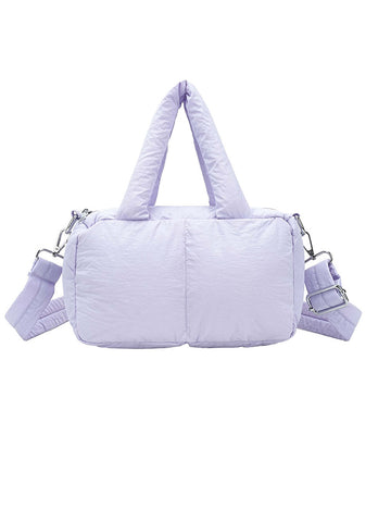 Trendy Puffer Top Handle Tote Shoulder Bag DP25G653