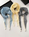 Elegant Lace Trim Breatheable Triangle Head Scarf MK2BW6W6NSI14