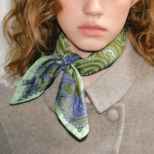 Simple Print Scarf Satin Scarf DP25E609