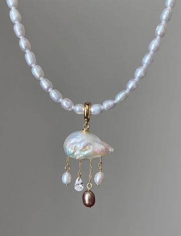 Baroque Pearl Tassel Choker - DippedShop Wholesale - #9475