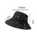 Trendy Polka Dots Versatile Wide Brim Bucket Hat 8BK6HAT165T