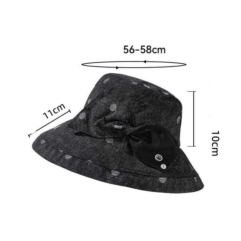 Trendy Polka Dots Versatile Wide Brim Bucket Hat 8BK6HAT165T