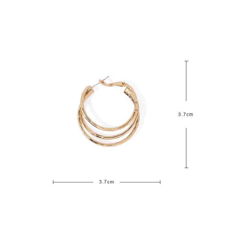 Minimalist Gold Hoop Earrings - DippedShop Wholesale - #8387