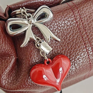 Elegant Bow Heart Keychain Bag Charm DP25C775