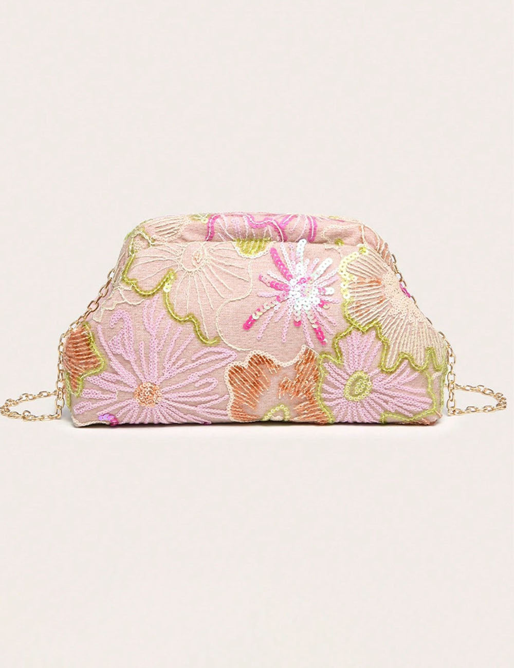Vintage Sequin Flower Crossbody Bag - DippedShop Wholesale - #6867
