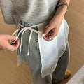 Fashion Jacquard Wrap Tie Side Layered Mini Skirt MK2BW6W1SL05