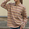 Vintage Striped Polo Shirt - DippedShop Wholesale - #7475