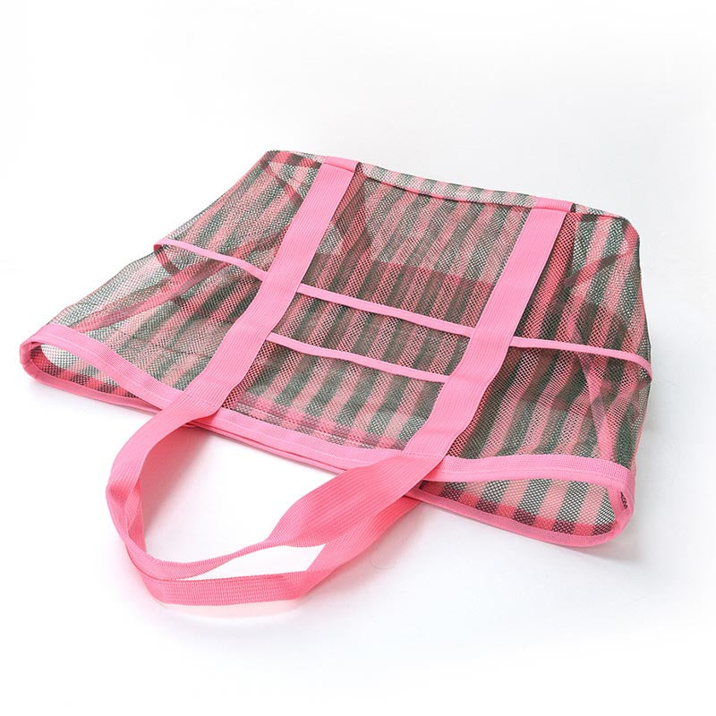 Striped Beach Multi-Functional Mesh Storage Bag 8BW6BOB87T