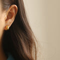 Gold Plated C Stud Earrings - DippedShop Wholesale - #9187