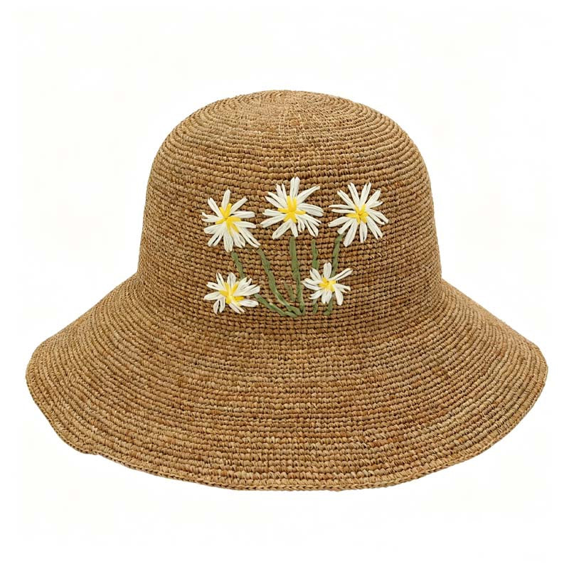 Handmade Flower Embroidery Straw Hat - DippedShop Wholesale - #2835