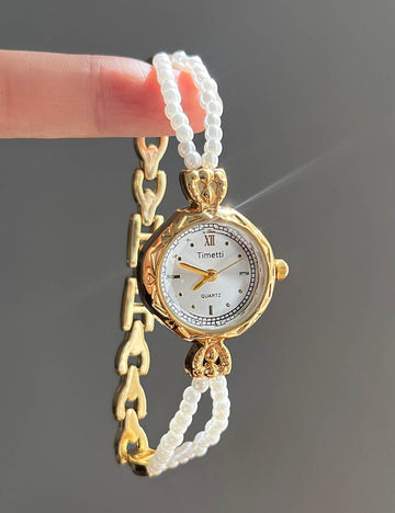 Elegant Pearl Bracelet Watch - DippedShop Wholesale - #1315