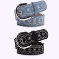 Retro Embroidered PU Belt - DippedShop Wholesale - #2979