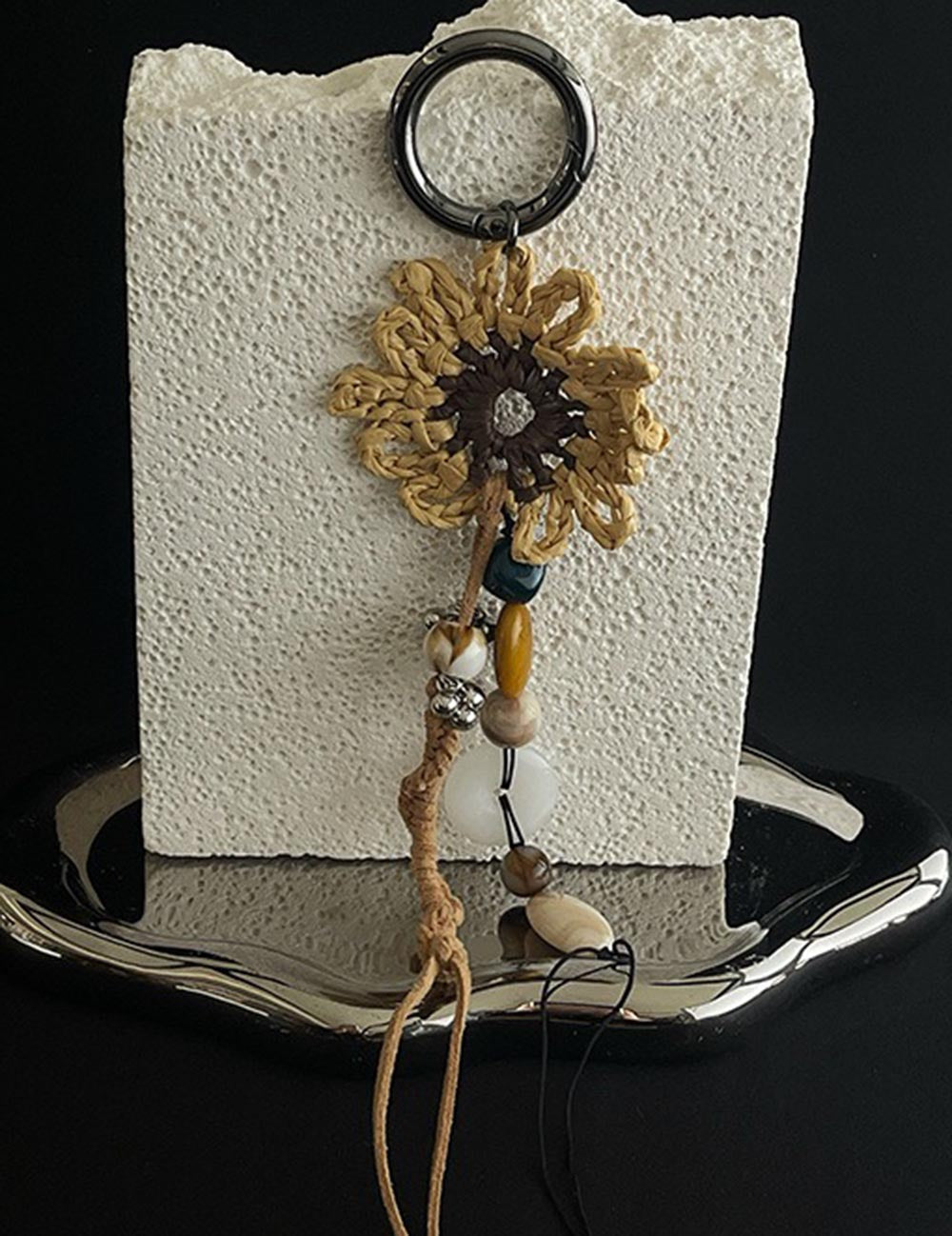 Colorful Beaded Tassel Sunflower Bag Charm MK2ZCEP6W10BBC78