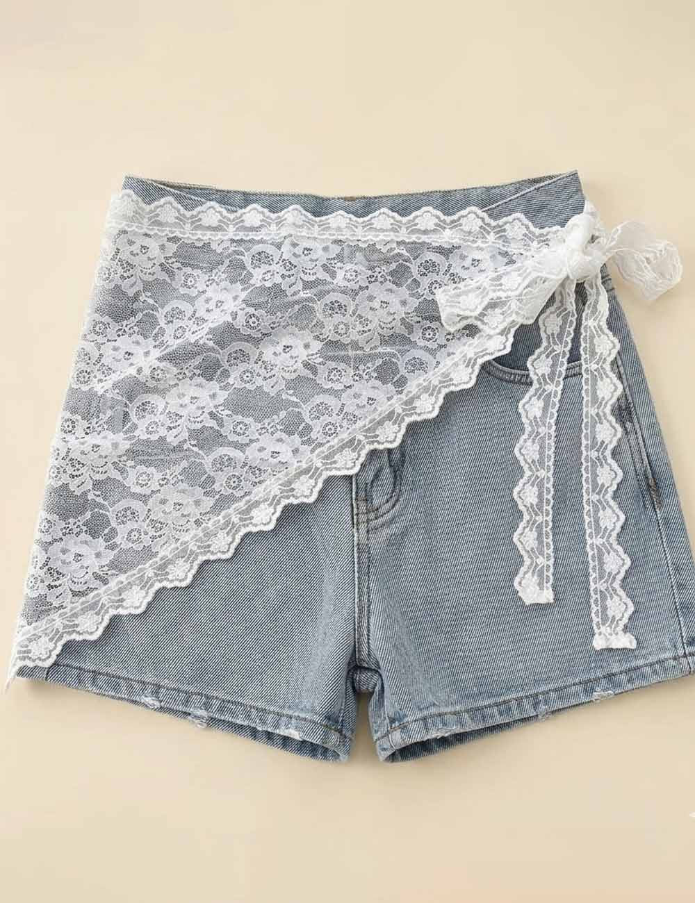 Lace Tie Side Wrap Scarf - DippedShop Wholesale - #6227