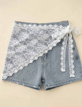 Elegant Lace Hollow Tie Side Wrap Hip Scarf MK2BW6W1SL09