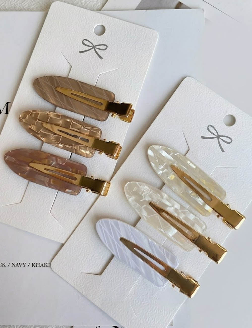 Plaid Textured Hair Clip - DippedShop Wholesale - #6883