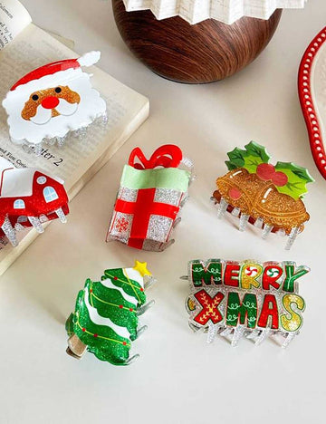 Cute Christmas Tree Geometric Hair Claw DP25G608