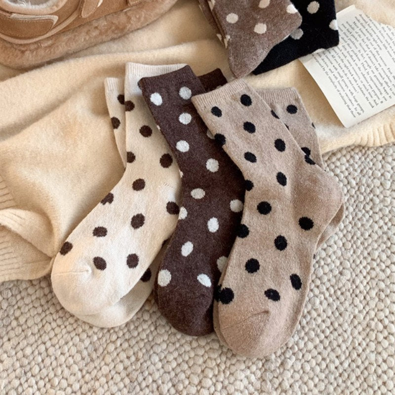 Color Block Thicken  Polka Dot Socks DP25A454