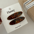 Oval Multicolor Acetate Hair Clips - DippedShop Wholesale - #5667