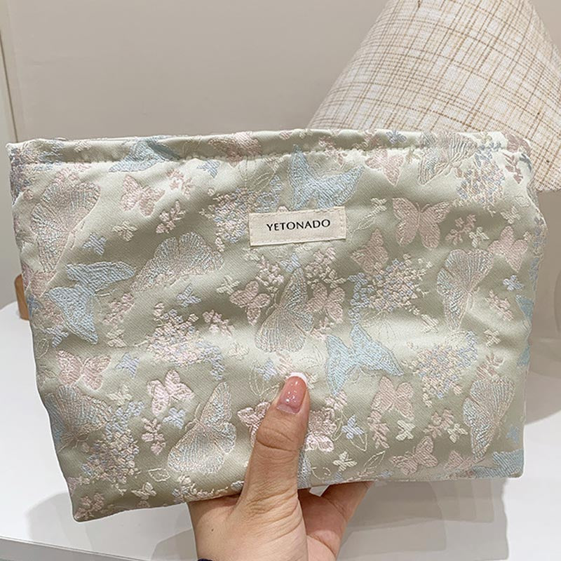 Butterfly Jacquard Makeup Bag - DippedShop Wholesale - #7123