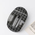 Color Block Plaid Hair Claw - DippedShop Wholesale - #1603