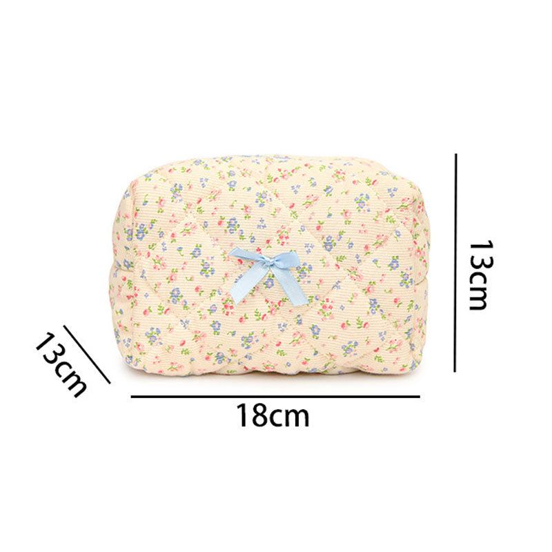 Quilted Floral Cosmetic Bag - DippedShop Wholesale - #1939