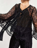 Lace Off Shoulder Bow Tie Top - DippedShop Wholesale - #7507