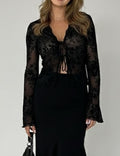 Elegant Ruffled Chiffon Blouse - DippedShop Wholesale - #2563
