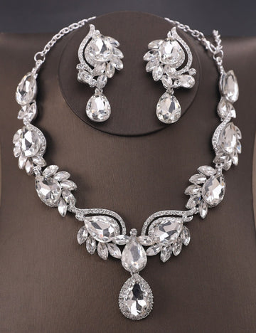 Vintage Crystal Pendant Jewelry Set DPJS1211